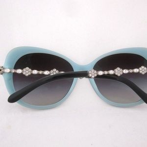 Tiffany & Co. Crystal Arm Bling Sunglasses Blue